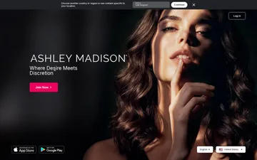 Captura de tela do site Ashley Madison