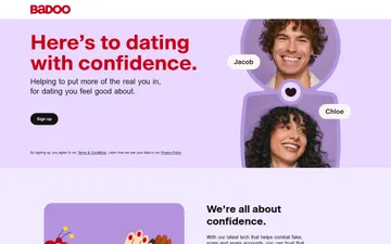 Captura de tela do site Badoo