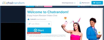 Captura de tela do site Chatrandom
