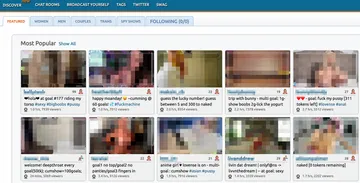 Captura de tela do site Chaturbate