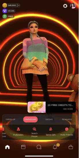 Captura de tela do site Imvu