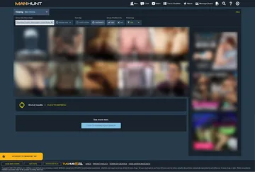 Captura de tela do site Manhunt