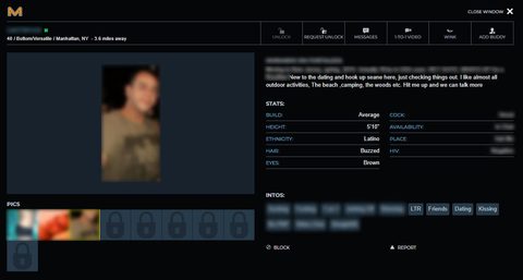Perfil no Manhunt