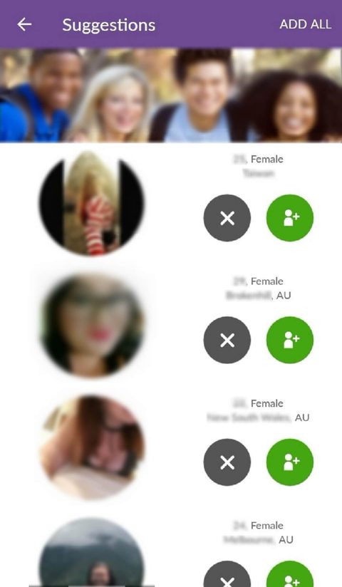 App MeetMe com sugestões de match