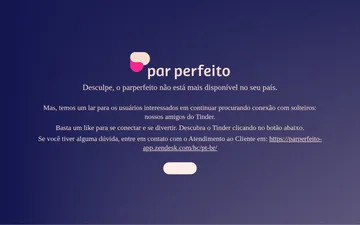 Captura de tela do site Par Perfeito