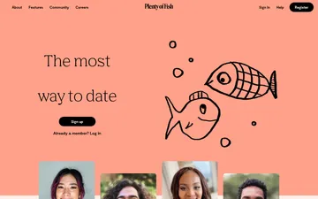 Captura de tela do site Plenty of Fish