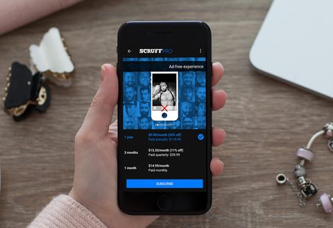Captura de tela dos preços do Scruff