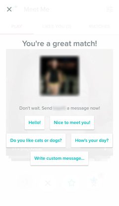 Match no app do Tagged