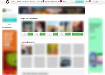Captura de tela do site Tagged