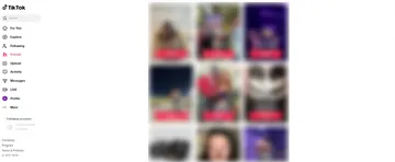 Captura de tela do site TikTok