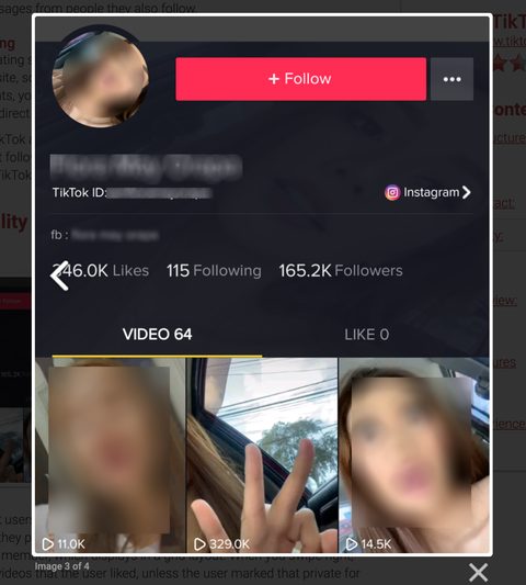 Perfil do TikTok