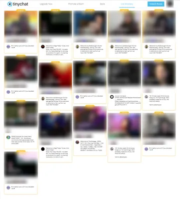 Captura de tela do site Tinychat